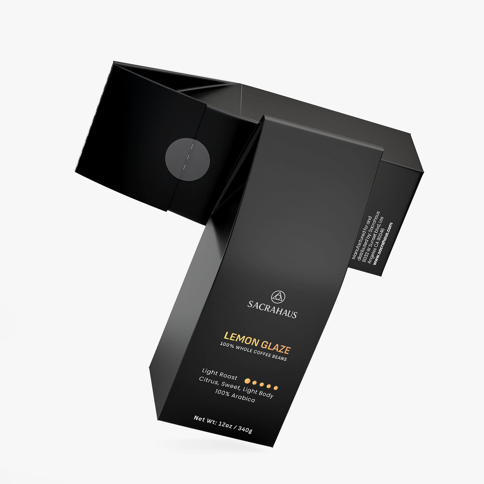 SACRAHAUS Lemon Glaze light roast coffee bag with citrus and sweet flavor notes