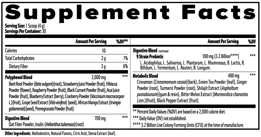 SACRAHAUS Red Superfood Powder Vegan in a 30-serving container rich in polyphenols and digestive support